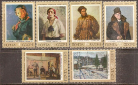 СРСР - СССР - ^/--/^ СССР 1972 Сол.4187-92 **  Изобраз.искусство Советского времени ПОЛНАЯ серия ^_^^^ СРСР 1972 Сол.4187-92 ** Образ. мистецтво Радянського часу - фото фото фото