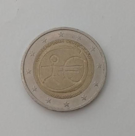 Інше Другое ^/--/^ Німеччина. 2 євро. 2009. 10 років Економічному і монетарному союзу і введенню євро. ^_^^^ Германия. 2 евро. 2009. 10 лет Экономическому и монетарному союзу и введению евро. - фото фото фото