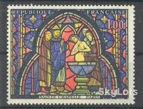 Франція Франция ^/--/^ Франция 1966 искусство витраж Mi 1559 MNH ^_^^^ Франція 1966 мистецтво вітраж Mi 1559 MNH - фото фото фото