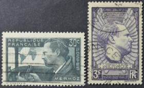 Інше Другое ^/--/^ Франция Пионеры Авиации Жан Мермоз 1937 ^_^^^ Франція Піонери Авіації Жан Мермоз 1937 - фото фото фото