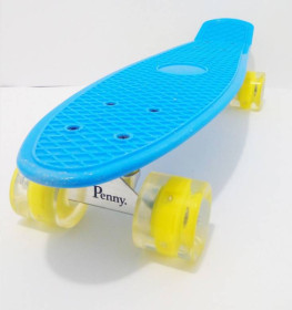 Дитячі ролики та скейти Детские ролики и скейты ^/--/^ Пенни борд Penny Classic 22&amp;quot; светящиеся Голубой (2 /--/ T /--/ 2029) ^_^^^ Пенні борд Penny Classic 22&amp;quot; світяться Блакитний (2 /--/ T /--/ 2029) - фото фото фото