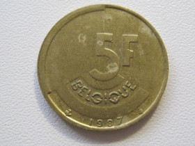 Бельгія Бельгия ^/--/^ Бельгия 5 франков 1987 года BELGIQUE 36768 ^_^^^ Бельгія 5 франків 1987 року BELGIQUE 36768 - фото фото фото