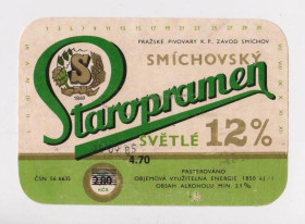 Етикетки Этикетки ^/--/^ ПИВНАЯ ЭТИКЕТКА = Пражское ПИВО STAROPRAMEN = ЧЕХОСЛОВАКИЯ = 1985 г. ^_^^^ ПІВНА ЕТИКЕТКА Празьке ПИВО STAROPRAMEN ЧЕХОСЛОВАКИЯ 1985 - фото фото фото