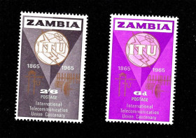 Освоєння космосу Освоение космоса ^/--/^ Космос. Замбия /--/ 1964 г  MNH - ITU - телекоммуникация ^_^^^ Космос. 1964 MNH - ITU - телекомунікація - фото фото фото