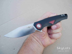 Ножі, мультітули Ножи, мультитулы ^/--/^ TwoSun TS /--/ 503-G /--/ 10 Black-Red, D /--/ 2 Satin, Designer: David Chen, Tactical, Flipper, Ball Bearing Washer, EDC, Liner Lock - фото фото фото