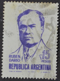 Інше Другое ^/--/^ Аргентина Поэт Рубен Дарио Гашение Авиапочта 1965 ^_^^^ Аргентина Поет Рубен Даріо Гашение Авіапошта 1965 - фото фото фото