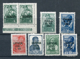 Балтійські країни Балтийские страны ^/--/^ Набір Балтія 1941 р. ^_^^^ Набор Балтия 1941 г. - фото фото фото