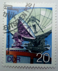 НДР, ФРН ГДР, ФРГ ^/--/^ ГДР 1976 Наземная станция Интерспутник, гашеная ^_^^^ НДР 1976 Наземна станція Інтерсупутник, гашена - фото фото фото