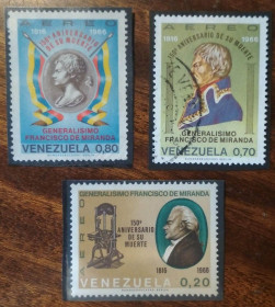 Південна Америка Южная Америка ^/--/^ Венесуэла 150 лет смерти генерала Франсиско де Миранды 1968 ^_^^^ Венесуела 150 років смерті генерала Франсіско де Міранди 1968 - фото фото фото