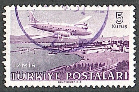 Туреччина Турция ^/--/^ Турция  (1949) Авиапочта. Измир. Самолёт ^_^^^ Туреччина (1949) Авіапошта. Ізмір. Літак - фото фото фото