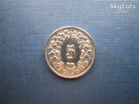 Швейцарія Швейцария ^/--/^ Монета 5 раппен Швейцария 1943 ^_^^^ Монета 5 раппен Швейцарія 1943 - фото фото фото