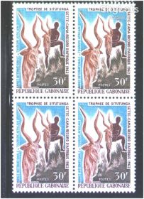 Фауна Фауна ^/--/^ Фауна . Габон 1962 г ** квартблок ^_^^^ Фауна . Габон 1962 ** квартблок - фото фото фото