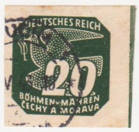 Третій Рейх (-) Третий Рейх (-) ^/--/^ Германия   (Богемия и Моравия) 1943 г. №  125 гашеная ^_^^^ Німеччина (Богемія і Моравія) 1943 р. No 125 гашена - фото фото фото