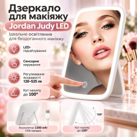 Дзеркальця Зеркальца ^/--/^ Дзеркало для макіяжу Jordan Judy LED — 1200 mAh, плавне регулювання 120–525 люкс, сенсор ^_^^^ Зеркало для макияжа Jordan Judy LED — 1200 mAh, плавное регулирование 120—525 люкс, сенсор - фото фото фото