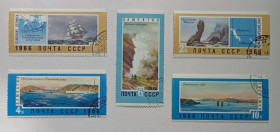 СРСР - СССР - ^/--/^ СССР 1966 Дальневосточные территории, 5 марок, гашеные ^_^^^ СРСР 1966 Далекосхідні території, 5 марок, гашені - фото фото фото