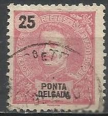 Інші країни Другие страны ^/--/^ Понта Дельгада португ. 1897 Король Карлос I 1 /--/ м.гаш. - фото фото фото