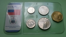 Австралія і Океанія Австралия и Океания ^/--/^ Набор монет САМОА з серии Das Geld Der Welt блистер запайка пластик набір ^_^^^ Набор монет САМОА из серии Das Geld Der Welt блистер запайка пластик набор - фото фото фото