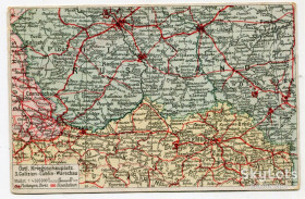 Іноземні Иностранные ^/--/^ Поштівка мапа Галичина-Люблін-Варшава 1918 р. FeldPost-185. ^_^^^ Толчок карты Галичина-Люблин-Варшава 1918 г. FeldPost-185. - фото фото фото