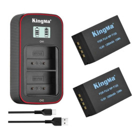 Акумулятори Аккумуляторы ^/--/^ 3-Pack KingMa Fujifilm NP-T /--/ 125 комплект из 2 аккумуляторов и ЗУ на 2 батареи ^_^^^ 3-Pack KingMa Fujifilm NP-T /--/ 125 комплект з 2 акумуляторів і ЗУ на 2 батареї - фото фото фото