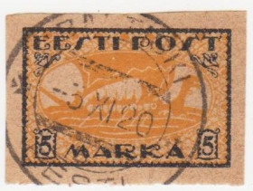 Балтійські країни Балтийские страны ^/--/^ Эстония  1919 г № 27 гашеная ^_^^^ Естонія 1919 р. No 27 гашена - фото фото фото