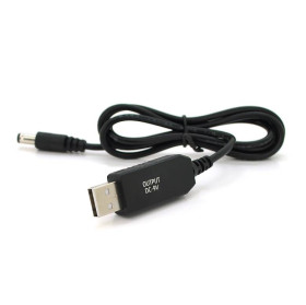 Адаптери Адаптеры ^/--/^ Кабель для роутера 5.5/2.5 mm (M) &amp;gt; USB /--/ 2.0 (Out: 9 /--/ V), 1 м, Black, OEM - фото фото фото