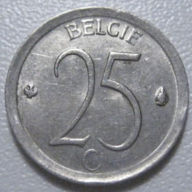 Бельгія Бельгия ^/--/^ Бельгія 25 сантимів 1964 року Belgie 42267 ^_^^^ Бельгия 25 сантимов 1964 года Belgie 42267 - фото фото фото