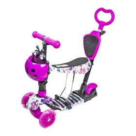 Самокати Самокаты ^/--/^ Самокат детский Scooter &amp;quot;Букашка&amp;quot; 5 в 1 родительская ручка и сиденье Flowers Fiolet (2 /--/ T /--/ 100 ^_^^^ Самокат дитячий Scooter &amp;quot;Букашка &amp;quot; 5 в 1 батьківська ручка і сидіння Flowers Fiolet (2 /--/ T /--/ 100 - фото фото фото