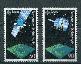 Освоєння космосу Освоение космоса ^/--/^ Лихтинштейн Liechtenstein Europa CEPT 1991 Mi 1011-1012 MNH ^_^^^ Ліхтінштейн Liechtenstein Europa CEPT 1991 Mi 1011-1012 MNH - фото фото фото