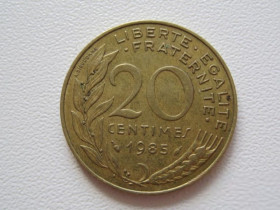 Франція Франция ^/--/^ Франция 20 сантимов 1985 года 9738 ^_^^^ Франція 20 сантимів 1985 9738 - фото фото фото