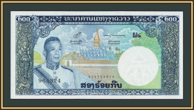 Лаос Лаос ^/--/^ Лаос 200 кип 1963 P-13  (13 /--/ b) UNC ^_^^^ Лаос 200 кип 1963 P-13 (13 /--/ b) UNC - фото фото фото