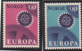 Скандинавія Скандинавия ^/--/^ Норвегия 1967 г.№ 571‑572 ** серия ^_^^^ Норвегія 1967 р. No 571‐572 ** серія - фото фото фото