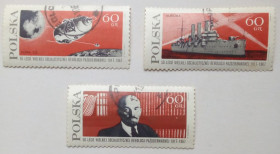 Польща Польша ^/--/^ Польша 1967 Октябрьская революция, гашеные ^_^^^ Польща 1967 Жовтнева революція, гашені - фото фото фото