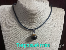Підвіски Подвески ^/--/^ Подвеска тигровый глаз на каучуковом шнурке. ^_^^^ Підвіска тигрове око на каучуковому шнурці. - фото фото фото