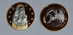 Сувенірні монети Сувенирные монеты ^/--/^ Монета 6 Sex Euros Позолота - фото фото фото