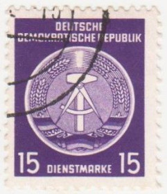 НДР, ФРН ГДР, ФРГ ^/--/^ ГДР 1954 г. № 6 гашеная ^_^^^ НДР 1954 р. No 6 гашена - фото фото фото