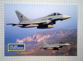 Іноземні Иностранные ^/--/^ Поштова картка листівка Літак Eurofighter 2016 р. Німеччина ^_^^^ Почтовая карточка открытка Самолет Eurofighter 2016 г. Германия - фото фото фото