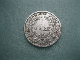 Німецька імперія (-) Германская империя (-) ^/--/^ Германская империя 1 марка 1901 г. Монетный двор .D .Серебро .Оригинал. Отличный сохран. ^_^^^ Німецька імперія 1 марка 1901 Монетний двір .D.Срібло .Оригінал. ХF-UNC - фото фото фото