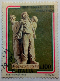 Італія, Ватикан Италия, Ватикан ^/--/^ Италия 1975 Монумент победы, 100 /--/ L, гашеная ^_^^^ Італія 1975 Монумент перемоги, 100 /--/ L, гашена - фото фото фото