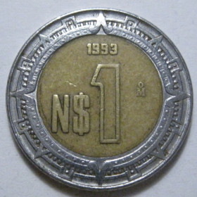 Мексика Мексика ^/--/^ Мексика 1 новий песо 1993 року 41337 ^_^^^ Мексика 1 новый песо 1993 года 41337 - фото фото фото