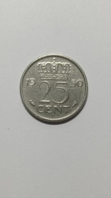 Інше Другое ^/--/^ Нидерланды. 25 центов. 1950. ^_^^^ Нідерланди. 25 центів. 1950. - фото фото фото