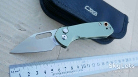 Ножі, мультітули Ножи, мультитулы ^/--/^ CJRB Mini Pyrite J /--/ 1933-GN, Aluminium Green, AR-RPM /--/ 9 Satin, Caged Ceramic Ball Bearing, Flipper, Outdoor, EDC, Button Lock - фото фото фото