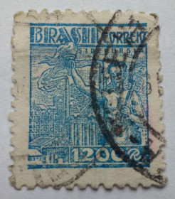 Південна Америка Южная Америка ^/--/^ Бразилия 1941-1942 Стандарт, 1200 /--/ R, гашеная ^_^^^ Бразилія 1941-1942 Стандарт, 1200 /--/ R, гашена - фото фото фото