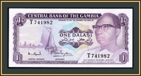 Гамбія Гамбия ^/--/^ Гамбия 1 даласи 1971-1987 P-4  (4 /--/ f) UNC ^_^^^ Гамбія 1 даласі 1971-1987 P-4 (4 /--/ f) UNC - фото фото фото