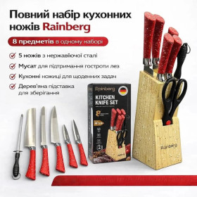 Кухонні ножи, ножниці, точилки Кухонные ножи, ножницы, точилки ^/--/^ Набір ножів з нержавіючої сталі з підставою RB-2328 ^_^^^ Набор ножей из нержавеющей стали с основанием RB-2328 - фото фото фото