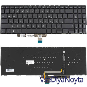 Клавіатури Клавиатуры ^/--/^ Клавиатура для ноутбука ASUS (UX /--/ 564 series) rus, black, без фрейма, подсветка клавиш ^_^^^ Клавіатура для ноутбука ASUS (UX /--/ 564 series) rus, black, без фрейму, підсвічування клавіш - фото фото фото