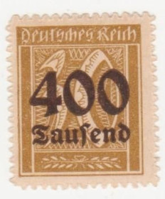 Веймарська республіка Веймарская республика ^/--/^ Германия   ( Рейх) 1923 г. №  297 * ^_^^^ Німеччина (Рейх) 1923 р. No 297* - фото фото фото