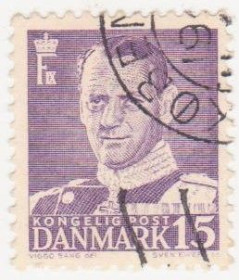 Балтійські країни Балтийские страны ^/--/^ Дания   1950 г. №  320 а гашеная ^_^^^ Данія 1950 р. No 320 а гашена - фото фото фото