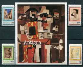 Мистецтво Искусство ^/--/^ Антигуа Antigua P. Picasso, 1981,Mi 623-626 /--/ Bl 54 MNH - фото фото фото