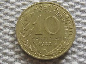 Франція Франция ^/--/^ Франция 10 сантимов 1982 года 3235 ^_^^^ Франція 10 сантимів 1982 3235 - фото фото фото