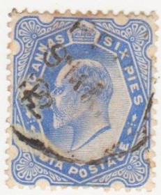 Інші країни Другие страны ^/--/^ Индия  1902 г. № 62 гашеная ^_^^^ Індія 1902 р. No 62 гашена - фото фото фото